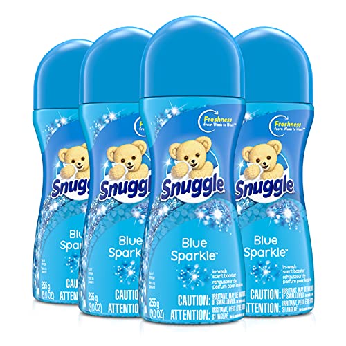 Book Cover Snuggle Scent Shakes in-Wash Scent Booster Beads, Blue Sparkle, 9 Ounce (Pack of 4)