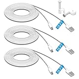 3 Pack Power Extension Cable for Wyze Cam Pan,WyzeCam,Kasa Cam,YI Dome Home Camera,Furbo Dog,Nest Cam,Blink,Amazon Cloud Camera,Durable Charging and Data Sync Cord for Home Security Camera (16.4FT/5M)