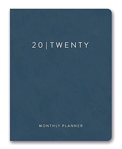 Orange Circle Studio 2020 Leatheresque Large Monthly Planner, Deeply Blue
