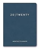 Orange Circle Studio 2020 Leatheresque Large Monthly Planner, Deeply Blue