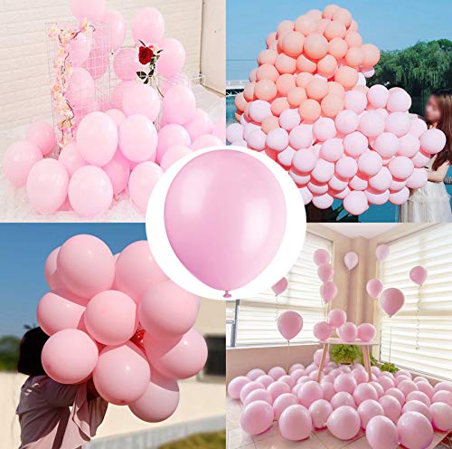 Pastel Pink Balloons 10 inch 100pcs Macaron Pink Candy Colored Latex Balloons for Party Birthday Wedding Anniversary or any Party Decorations-pastel pink