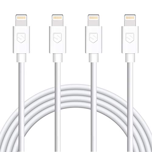 Book Cover iPhone Charger, 4Pack 6FT Lightning to USB Charging Cable Cord Compatible with iPhone 13 12 11 Pro 11 XS MAX XR X 8 8Plus 7 7Plus 6 6Plus 6S 6SPlus 5 5S SE (S-06WH)Â 