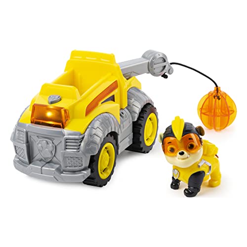 Paw Patrol, Mighty Pups Super Paws Rubble’s Deluxe Vehicle with Lights and Sound