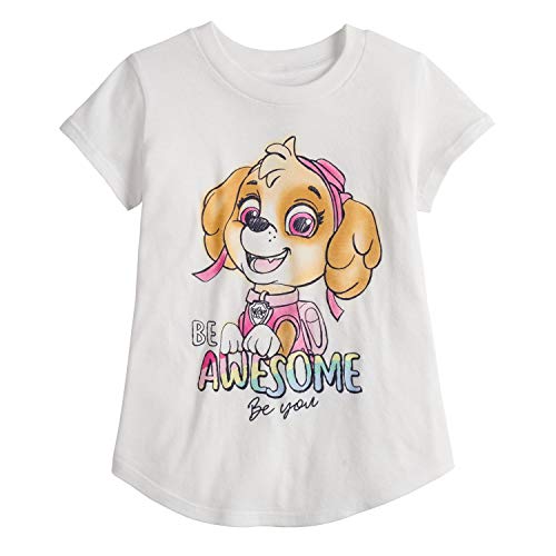 Jumping Beans Little Girls' Toddler 2T-5T PAW Patrol Awesome Tee 4T White