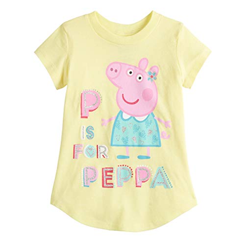 Book Cover Jumping Beans Toddler Girls 2T-5T Peppa Pig P is for Peppa Graphic Tee