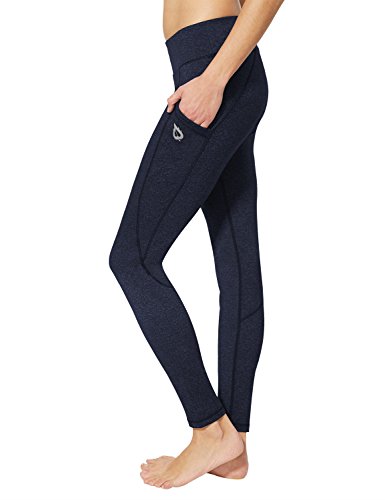 Baleaf Women's Yoga Workout Leggings Side Pockets Non See-Through Fabric for 5.5" Mobile Phone Tummy Control