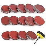 Coceca 140PCS 2 inch Sanding Discs Pad Kit for Drill Grinder Rotary Tools with 1/4" Backer Plate Shank and Soft Foam Buffering PadSandpapers Includes 60-3000 Grit (140 pcs)