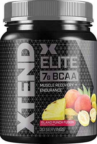 Scivation Xtend Elite BCAA Powder Branched Chain Amino Acids BCAAs Post Workout Recovery Drink with Beta Alanine & Glutamine, Island Punch Fusion, 30 Servings