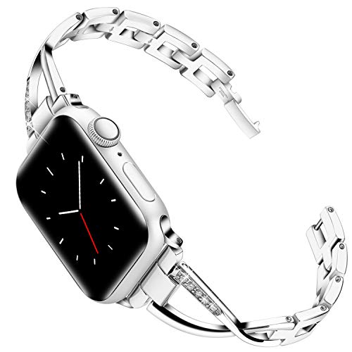 Lwsengme Compatible with Apple Watch Band 38mm 42mm 40mm 44mm, Classic Women iWatch Bracelet Wristband for iWatch Series 4 Series 3 Series 2 Series 1