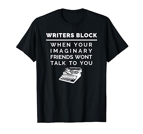 Writer Block Author T-Shirt, Funny Writing Tee For Novelist