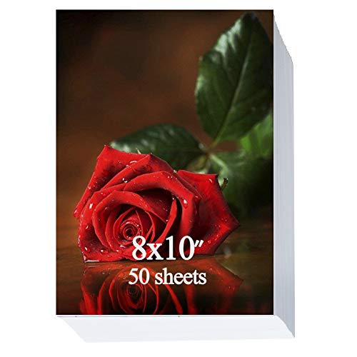 Book Cover Glossy Photo Paper 8x10 inch,50 Sheets 200gsm