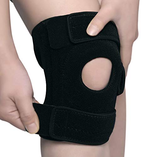 KANGDA Knee Brace For Arthritis Tendonitis ACL MCL Injury Joint Torn Meniscus Osteoarthritis Tennis Volleyball Basketball Gym Adjustable Velcro Patella Wrap Neoprene Compression Men Women Pain Relief