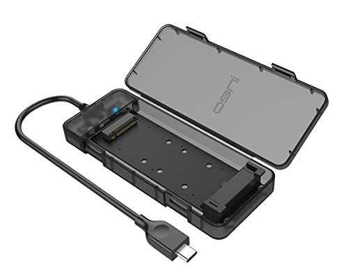 ineo M.2 NGFF SSD USB 3.2 Gen 2 Type C Tool-Less SATA Enclosure [C2575 NGFF]