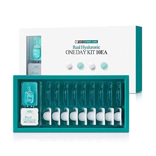 WELLAGE Real HA Hyaluronic BIO Capsule & Blue Solution Elastic lifting,(10PCS)