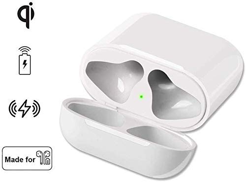 Lenture Wireless Charging Case Replacement Compatible with Air Pods (Not Included Air pods), Built in 450mAh Battery, Supply 5 Times Full Charged Air pods Charging Protection Carrying Case (White)