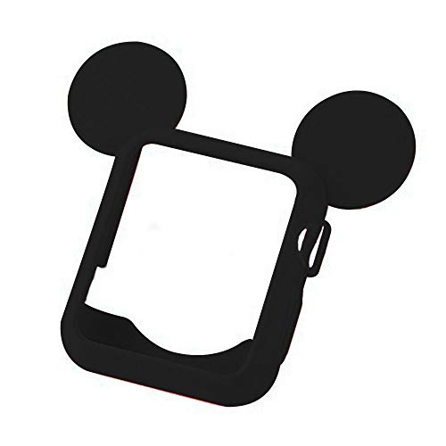 Navor Soft Silicone Protective Case with Cartoon Mouse Ears Compatible for Apple Watch 44mm Series 4 / Series 5 -Black