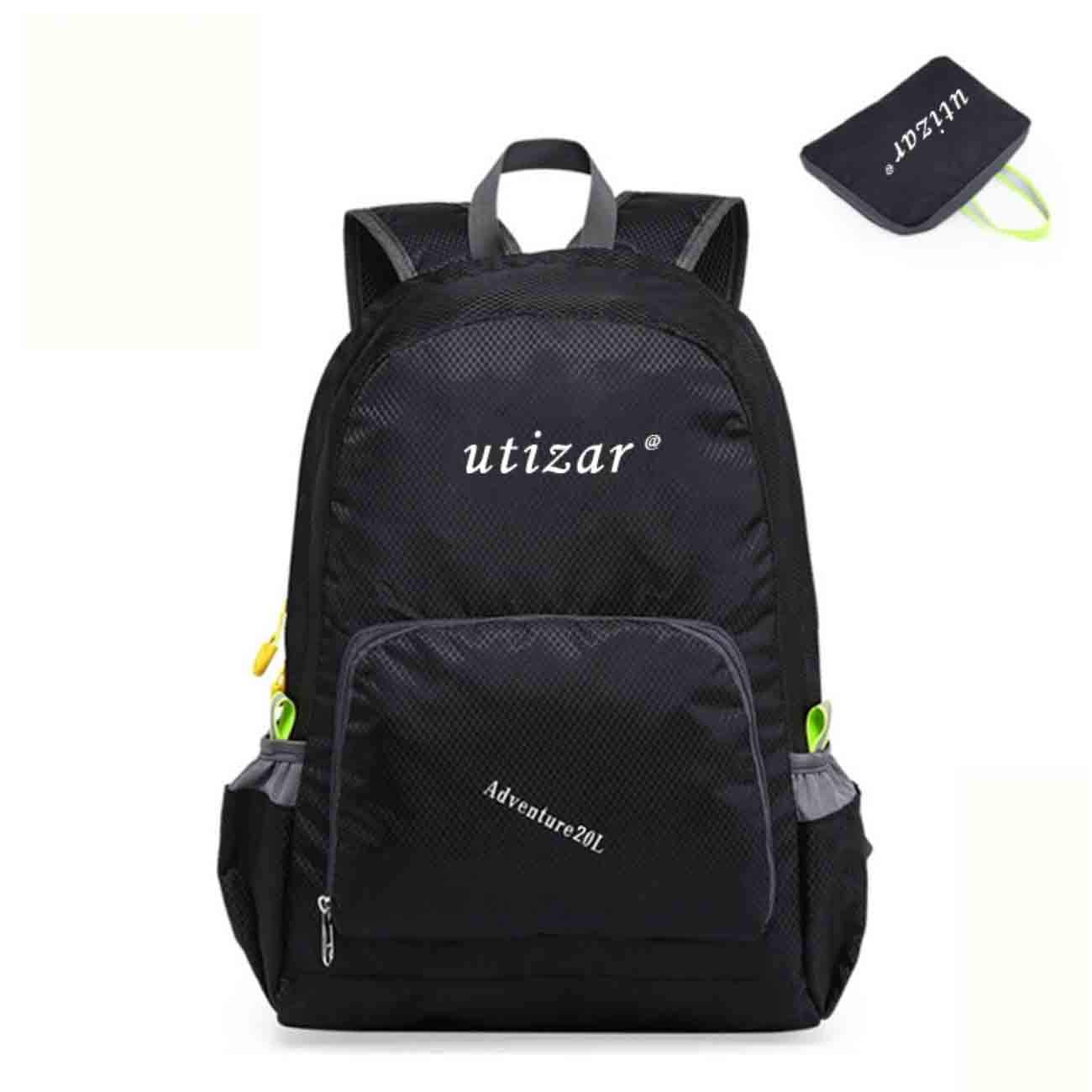 UTIZAR Lightweight Folding Backpack Gym Bag Foldable Day Backpack Outdoor Bag Travelling Backpack Camping Sports Backpack Shopping Ultra-Light Backpack Small Urban Backpack