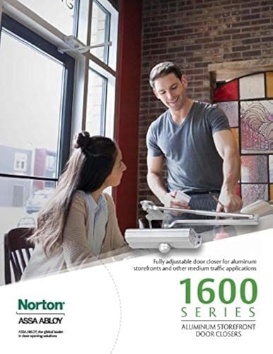 Norton 1604BC Series Door Closer, Tri-Style® (Regular, top jamb, or Parallel arm), Back Checked, Non-Handed, Size 4