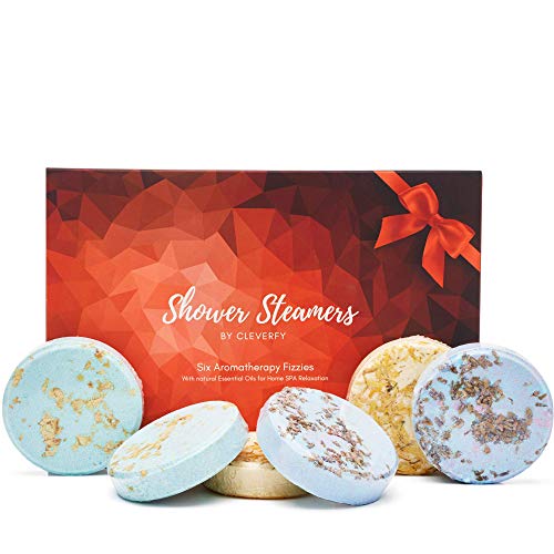 Cleverfy Shower Steamers - Mothers Day Gifts For Mom - [6x] Shower Bombs With Essential Oils For Aromatherapy And Stress Relief - Great Birthday Gifts For Women, Gift For Mom, Unique Gift For Women