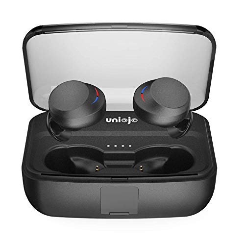 Wireless Earbuds, UNIOJO TWS Bluetooth 5.0 Headphones Premium IPX8 Waterproof Headphones Mini in-Ear 3D Stereo Sound Wireless Earphone, with 3000mAh Charging Case