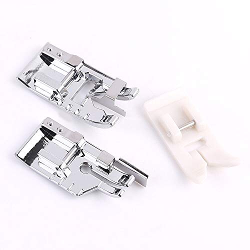 Pack of Stitch in Ditch Foot and 1/4''(Quarter Inch) Quilting Patchwork Sewing Machine Presser Foot with Edge Guide for All Low Shank Snap-On Singer, Brother, Babylock, Euro-Pro, Janome