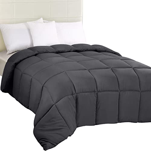 Utopia Bedding All Season 250 GSM Comforter - Soft Down Alternative Comforter - Plush Siliconized Fiberfill Duvet Insert - Box Stitched (Twin/Twin XL, Gray)