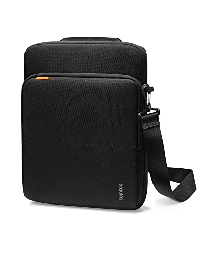 tomtoc Tablet Shoulder Bag for 12.9-inch New iPad Pro M2&M1 2022-2018 with Magic Keyboard and Smart Keyboard Folio, Surface Pro 8/X/7+/7/6/5, Spill-Water Resistant Cordura Fabric Tablet Sleeve