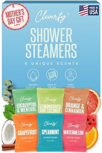 Cleverfy Shower Steamers - [6x] Shower Fizzies With Aromatherapy Essential Oils for Relaxation, Stress and Sinus Relief