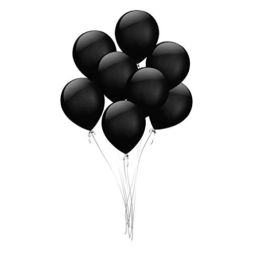 100 Black Balloons - 12 Inches