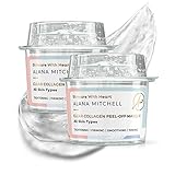 Alana Mitchell Anti Aging Peel Off Collagen Face Mask For All Skin Types Instantly Reduces Wrinkles & Fine Lines - Tightening Firming Smoothing & Toning - All Natural (Two Pack)