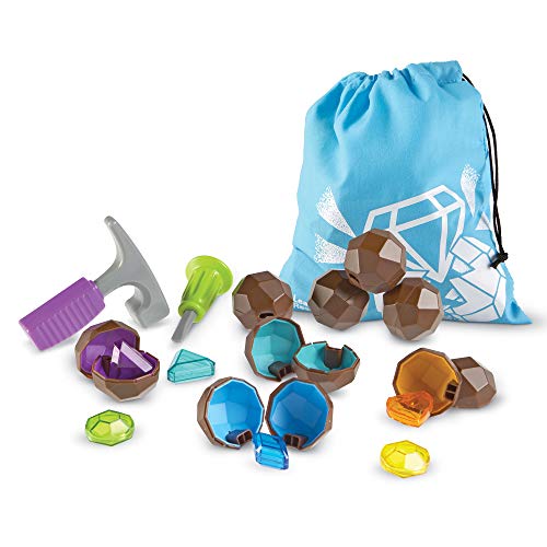 Learning Resources Rock 'n Gem Surprise, Sorting, Matching & Counting Skills Activity Set, Early STEM, 19 Pieces, Ages 3+