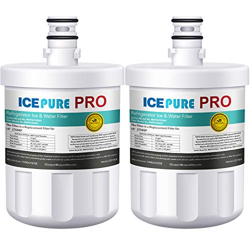 ICEPURE PRO LT500P NSF 53&42 Certified Refrigerator Water Filter, Compatible with LG LT500P, 5231JA2002A, ADQ72910901, Kenmore GEN11042FR-08, 9890, 46-9890, LFX25974ST, Advanced Series (2 PACK)