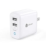 USB Wall Charger for iPhone iPad, iClever 24W Dual USB Charging Port, Travel Tablet Phone Charger Adapter for iPhone 12 11 Pro/Xs/XS Max/XR/X/8/7/6/Plus, iPad Pro Air/Mini, Samsung S4/S5, HTC and More