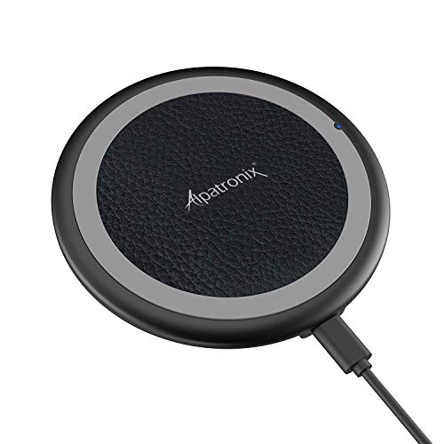 Qi Wireless Charger, Alpatronix 10W Qi-Certified Fast Charge Charging Pad for (10W) Galaxy S10+/S9+/S8+/Note 8 (7.5W) iPhone 12 Series, iPhone 11 Series, and iPhone 8 Series (No AC Adapter) Black