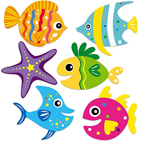 Gone Fishing Party Cutouts Colorful Fish for Classroom Bulletin Board 38 Count