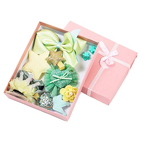 10 Pcs/Box Girls Fashion Sweet Headwear Cute Bow Hair Clip (Yellow)