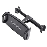 Car Headrest Mount, YUNSONG 360° Rotating Universal Tablet Holder Sedan Backseat Seat Mount for Phone 4.7"-13.5" in