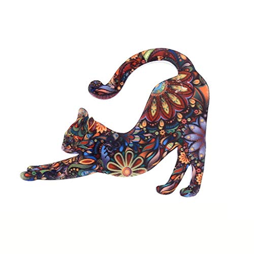 LI&HI Xeminor Premium Graceful Lovely Unisex Cat Brooch Lapel Pin Enamel Badges Accessory