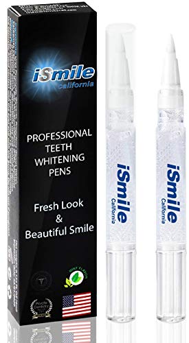 iSmile Teeth Whitening Pen (2 PACK), 35% Carbamide Peroxide Gel, 30+ Whitening Treatments, For Sensitive Teeth, Refill Kit, Pure Pearl White, Made in USA - by iSmile California (2 pens)