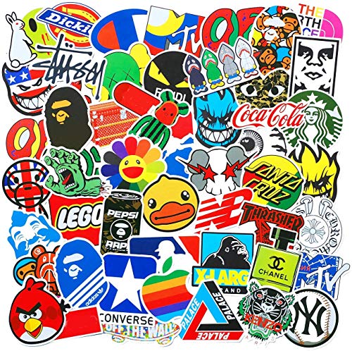 100 Pcs Fashion Brand Cool Stickers For Laptop Stickers Motorcycle Bicycle Skateboard Luggage Decal Graffiti Patches