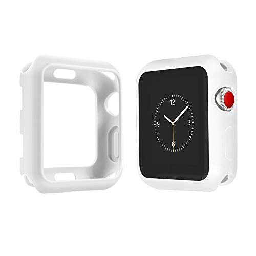 top4cus Environmental Soft Flexible TPU Anti-Scratch Lightweight Protective 40mm Iwatch Case Compatible Apple Watch Series 4 Series 3 Series 2 Series 1 Matte Style - White