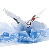 Paper Love Japanese Crane Pop Up Card, 3D Popup Greeting Cards, For Mother’s Day, Father's Day, Get Well, Thank You, Spring, Valentines Day, Wedding, Anniversary, Birthday, Any Occasion | 5" x 7"