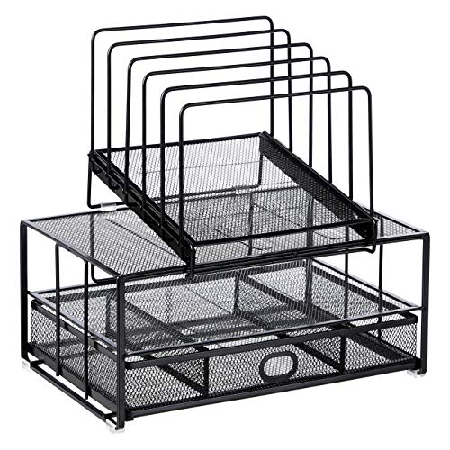 AmazonBasics Single Drawer Mesh Desk File Organizer