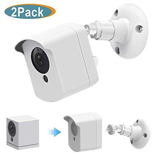 Book Cover Wyze Cam Wall Mount Bracket. Caremoo Upgraded Weather Proof Case with Adjustable Security Mount for Wyze Cam V2 V1 and Ismart Spot Camera Indoor Outdoor Use (White)