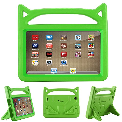 Riaour 7 2019 Case(Compatible with 5th Generation 2015/7th Generation 2017/9th Generation 2019),Light Weight Shock Proof Convertible Handle Stand EVA Kids Case for 7 inch Display Tablet
