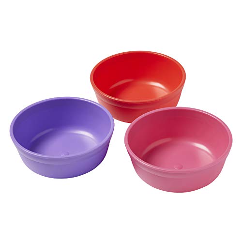 ECR4Kids ELR-18100-BE My First Meal Pal Snack Bowls â€“ BPA-Free, Dishwasher Safe, Stackable Bowls for Baby, Toddler and Child Feeding - 3-Pack, Berry