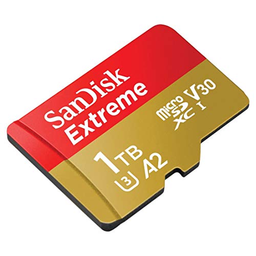 SanDisk 1TB Extreme microSDXC UHS-I Memory Card with Adapter - Up to 160MB/s, C10, U3, V30, 4K, A2, Micro SD - SDSQXA1-1T00-GN6MA Card Only 1TB