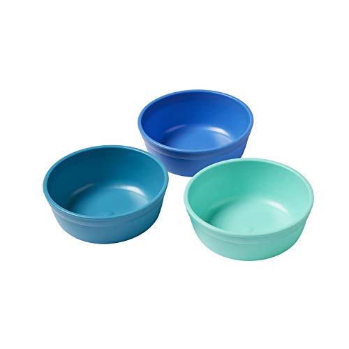 ECR4Kids My First Meal Pal Snack Bowls, Kids Plastic Tableware, Stackable and Dishwasher Safe, Stackable Bowls for Baby, Toddler and Child Feeding, 3-Pack - Tropical