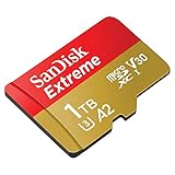 SanDisk 1TB Extreme microSDXC UHS-I Memory Card with Adapter - Up to 160MB/s, C10, U3, V30, 4K, A2, Micro SD - SDSQXA1-1T00-GN6MA
