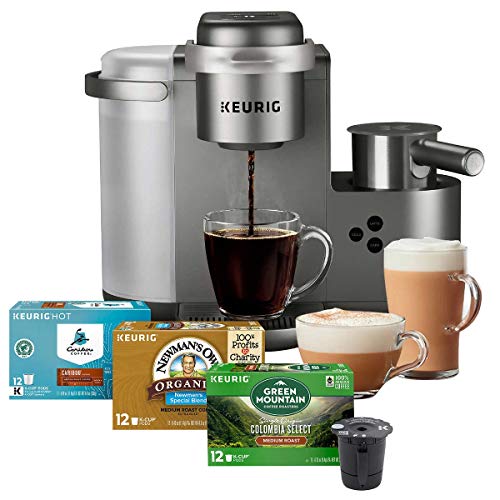 Book Cover Keurig K-Cafe C Single Serve K-Cup Pod C Latte and Cappuccino Maker, 12, Nickel